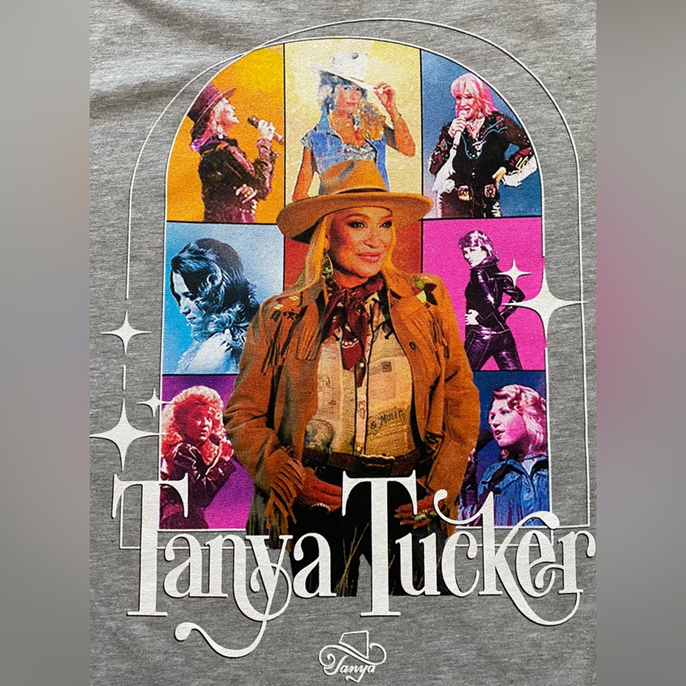 Tultex Gray Tanya Tucker T-Shirt - Picture 4 of 4